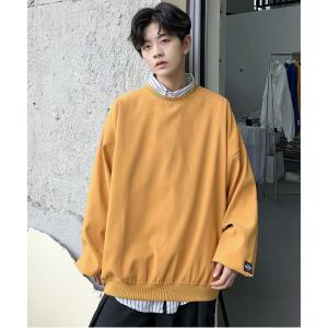 トレーナー スウェット 「neos -addictive design-」ビッグシルエット ピーチスキン バルーンスリーブ クルーネック スウェット