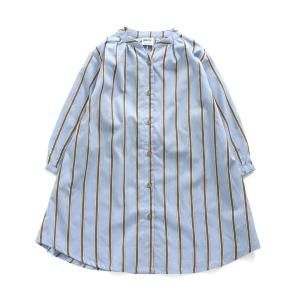 ワンピース ストライプシャツワンピース