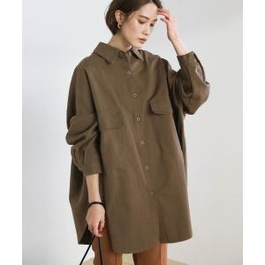 シャツ ブラウス ダブルポケットオーバーシャツ