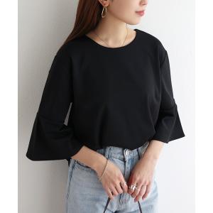 tシャツ Tシャツ きれいめポンチフレアスリーブトップス Tシャツ
