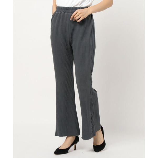 パンツ ダブルフェイスミニプリーツセミフレアパンツ レディース