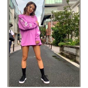 tシャツ Tシャツ CHOCOMOO LOGO SLEEVE/ロキシー 長袖 ロンT 袖プリント