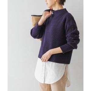 ニット ニット×シャツレイヤードセット