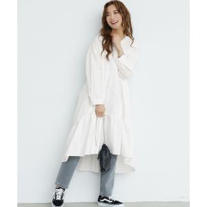 ワンピース シャツワンピース ティアードフレアワンピース