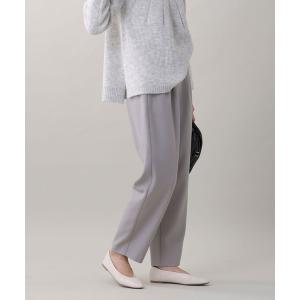 パンツ イージーケア ウーリッシュタックテーパードパンツ