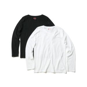 tシャツ 「HANES/ヘインズ」ＪＡＰＡＮＦＩＴＬ／Ｓ２Ｐアソート　ＨＷ５４３０　2枚組　ロンT 「Japan Fit」「透けにくい5.3oz」