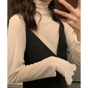 tシャツ シアーウェーブカットソー レディース