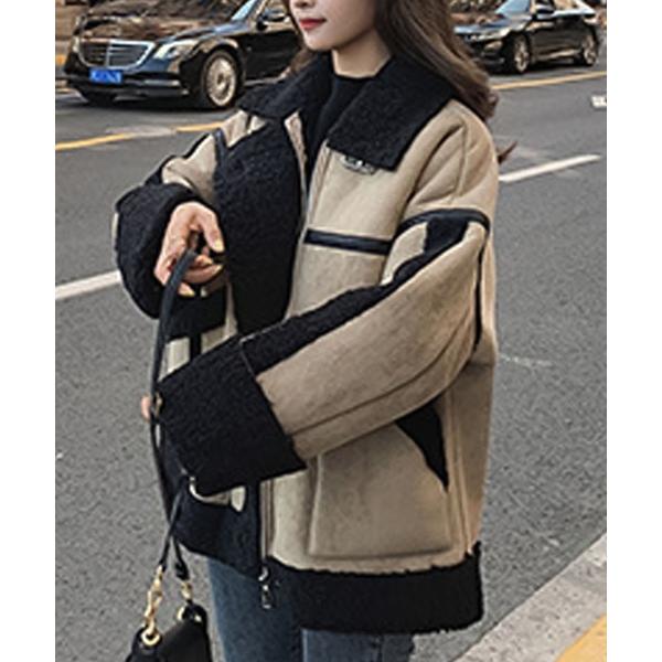 ブルゾン アウター エコムートンボアジャケット レディース