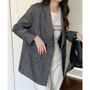 ジャケット テーラードジャケット レディース チェック柄 テーラードジャケット