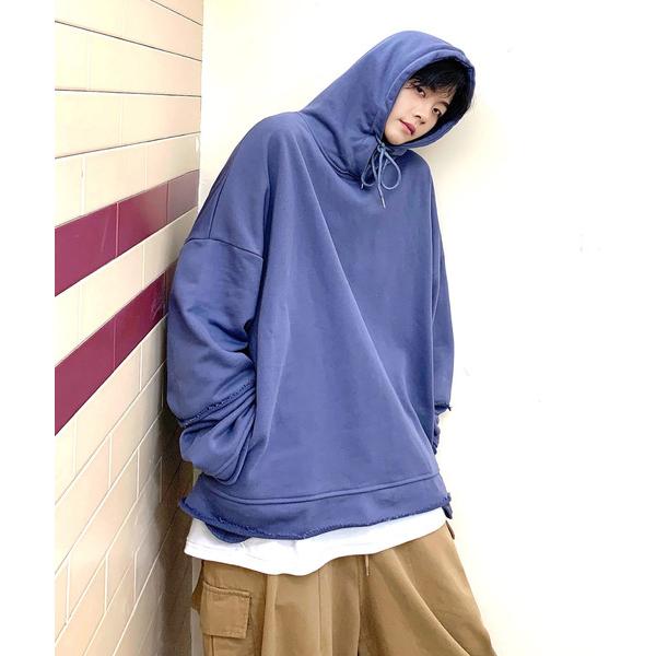 パーカー 「neos -addictive design-」ビッグシルエット ミニ裏毛 ダメージ プ...