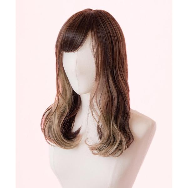 ウィッグ エクステ 「フルウィッグ・ロング」インナーカラーウェイブロング レディース メンズ