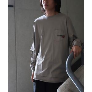 tシャツ Tシャツ WEB限定 NUMBER (N)INE DENIM/ナンバーナインデニム 別注 ビッグシルエット フェイクレイヤード ロングスリー