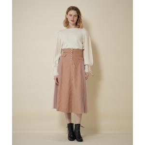 スカート チュールプリーツｘフハクコンビスカート