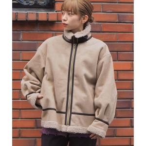 コート ムートンコート フェイクムートンフライトジャケット