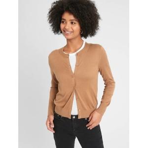 カーディガン 「BANANA REPUBLIC FACTORY STORE」ウォッシャブルフォーエバークルーネックカーディガン レディース