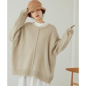 ニット ダメージ加工マルチウェイニット / バックスリットデザイン