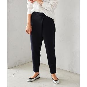パンツ 「ダンボールジャージー」 テーパード タックパンツ レディース