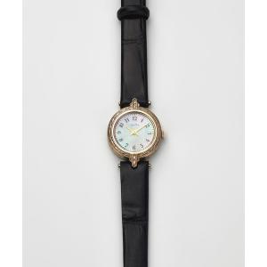 腕時計 レディース ラウンドフェイス革ベルトウォッチ 「AGETE57時計」