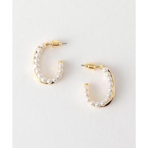 ピアス BY パールモチーフダブルUピアス