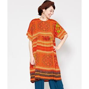 チュニック 【チャイハネ】yul モン族風プリントチュニック