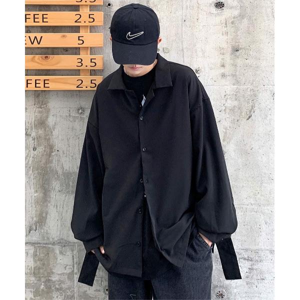 シャツ 「neos -addictive design-」ルーズシルエット 袖ベルト オープンカラー...