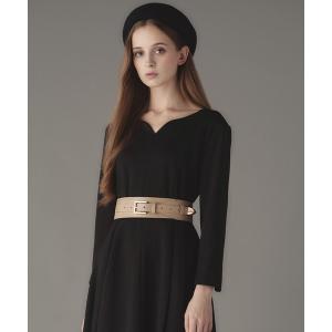 ベルト EWレザーワイドベルト レディース