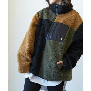 ブルゾン アウター 「Bk」「KANGOL」ハイネック　ボアジップジャケット レディース メンズ