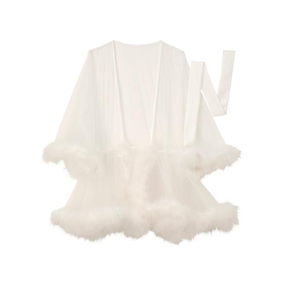 パジャマ ルームウェア フェアリーファー ガウン レディース