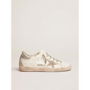 スニーカー GOLDEN GOOSE Super-Star sneakers white leather-silver heel tab レディース