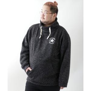 スウェット CONVERSE/コンバース ニットフリース スピンドルネック ハイネックスウェット/大きいサイズ