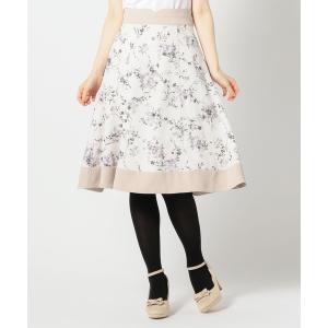 スカート 《田中みな実さん着用》フロッキー花柄スカート