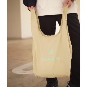 エコバッグ バッグ レディース 「KANGOL/カンゴール」プリント入り ナイロン エコバッグ 「Lサイズ」｜zozo