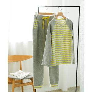 ルームウェア パジャマ しましまベロア パジャマ
