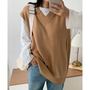 ベスト シーズン　ユニセックス ベスト オーバーシルエット　二ット