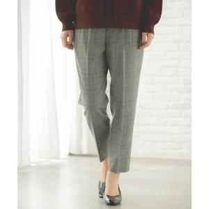 パンツ あったかウツクシルエットテーパードパンツ柄/895093 レディース