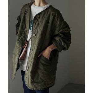 ジャケット ノーカラージャケット キルティングノーカラーショート丈ジャケットコート レディース メンズ