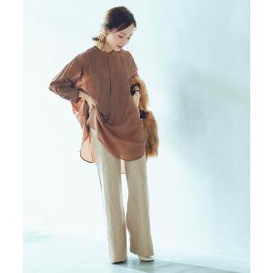 パンツ アンチピリングリブニットイージーパンツ レディース