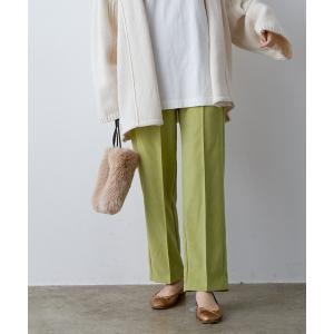 スラックス パンツ 起毛ツイルピンタックテーパードパンツ「WEB限定」 レディース