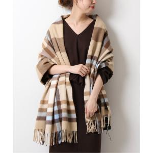 ストール 【JOSHUA ELLIS】 別注アンゴラチェックストール◆