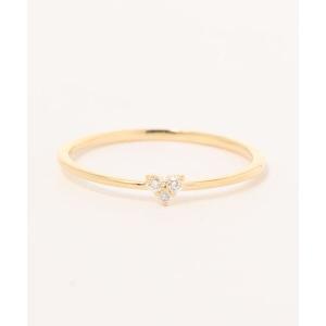 con affetto 指輪 リング K18ダイヤクロスリング レディース