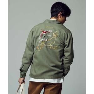 ジャケット ミリタリージャケット バック刺しゅうジャケット