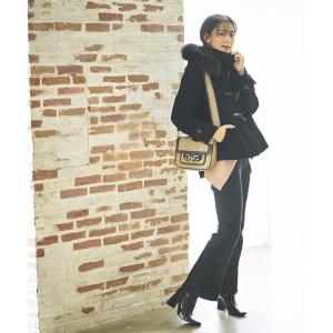 ダッフルコート コート ウール100% ｜ Super120'sウール　フォックスファーショートダッフルコート ｜ レディース アウター 羽織 体型カ