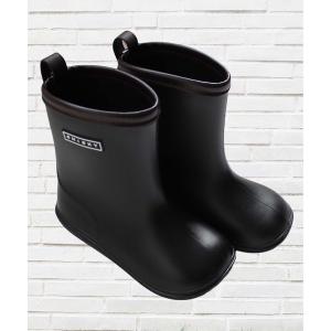 レインシューズ キッズ ロゴ パイピング レインブーツ