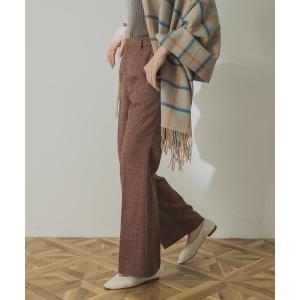 パンツ ツィーディメランジセミフレアパンツ