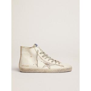 スニーカー GOLDEN GOOSE Francy sneakers white leather-silver suede star メンズ