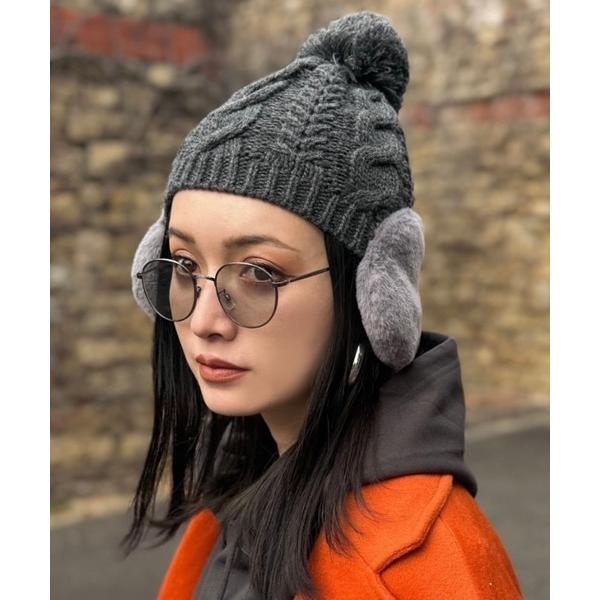 ニット帽 ニットキャップ EAR COVER BONBON WATCH/イヤーカバーファー ニット ...