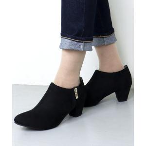 ブーツ Liberty doll / ポインテッドトゥチャンキーヒールショートブーティ/(3606)