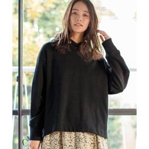 パーカー CVC裏起毛スリットパーカー# レディース