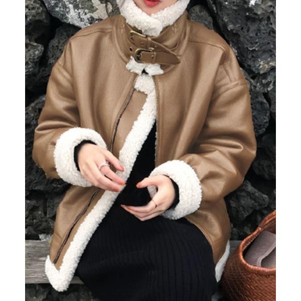 ブルゾン アウター ボアブルゾンジャケット レディース