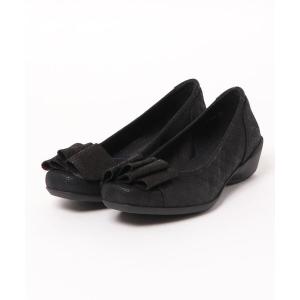 パンプス ウェーブリボンモチーフコンフォートウェッジパンプス